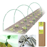 RIFNY 18 PCS Garden Hoops for Raised Beds, Greenhouse Hoops Kit Long Grow Tunnel for Row Cover, Rust-Free Fiberglass Garden Support Poles for Insect Mesh Netting Freeze Plant Cover (Green)