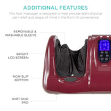 Best Choice Products Shiatsu Foot Massager for Pain Relief, Plantar Fasciitis, Neuropathy, Blood Circulation, Remote Control w/Compact Design - Burgundy