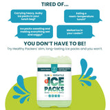 Healthy Packers Cool Pack, Slim Long-Lasting Ice Packs - Green Gel Ice Pack Great for Coolers or Lunch Box (8-Pack)