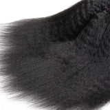 Kinky Straight Hair 3 Bundles Yaki Straight Bundles Human Hair 16 18 20 inch 100% Unprocessed Brazilian Virgin Hair Weave Kinky Straight Bundles Sew in Kinkystraight Human Hair Bundles