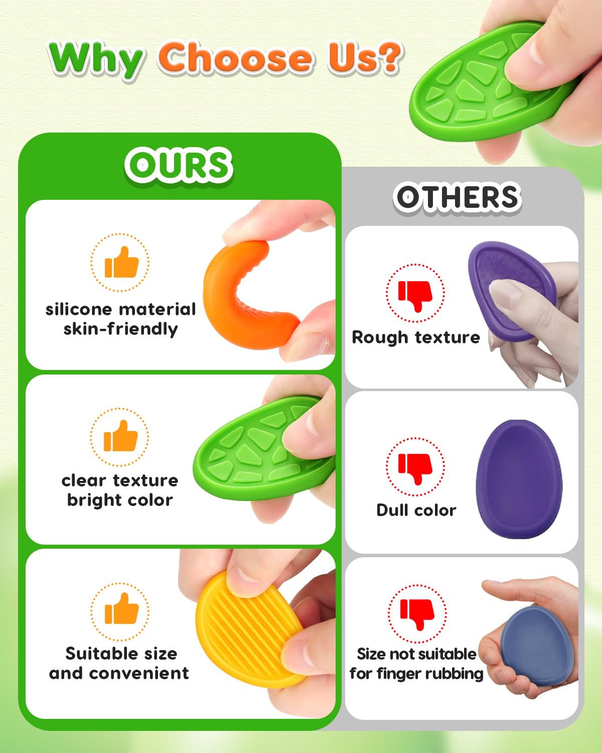 Fidget Toys Sensory Stone for Kids: 24 Pack Textured Worry Stones for Adults - Bulk Fidgets for Classroom Prizes Gooide Bag Stuffers - Quiet ADHD Tools for Autism Kids - Christmas Stocking Stuffers