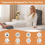 BIEEZZK Orthopedic Bed Wedge Pillow Set 3Pcs, Adjustable Memory Foam, Pillow Wedge for Post Surgery, Back Pain Relief, Triangle Pillows for Acid Reflux, Snoring, GERD, Dark Grey