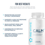 Revive MD Calm, Emotional Well-Being Support Supplement - Stress Management for Men & Women - Mood Enhancement Supplement Promotes Relaxation with L-Theanine, GABA & 5-HTP - 180 Capsules
