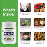 Paradise Herbs ORAC Energy Protein & Greens Powder, Antioxidant Power of 24 Servings of Fruits & Vegetables in 1 Scoop + 20g Protein, Unflavored, 15 Servings