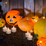 KunSwenn Rechargeable Tea Lights Candles Battery Operated, 12 Pcs White Battery Tea Lights with Remote and Charging Base, LED Flickering Tealights for Halloween Fall Christmas Decoration