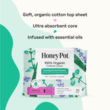 The Honey Pot Company - 80ct - Herbal Sanitary Pads for Women - Regular Flow w/Wings - Infused w/Essential Oils for Cooling Effect & Organic Cotton Cover - Feminine Care - FSA & HSA