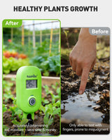 RAINPOINT Smart Soil Moisture Meter for Plants, Soil Hygrometer Sensor, Real-time Monitor Humidity Tester for Gardening, Farming, Indoor and Outdoor Plants Care, HWG023/HWG040 WiFi Hub Needed (Green)