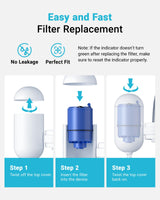 AQUA CREST CF08A Faucet Filter, Compatible with All PUR® Plus Water Filter Replacement for PUR® Plus RF9999® Faucet Water Filter, NSF 42 Certified, 9-Month, 1200-Gallon, 4 Pack