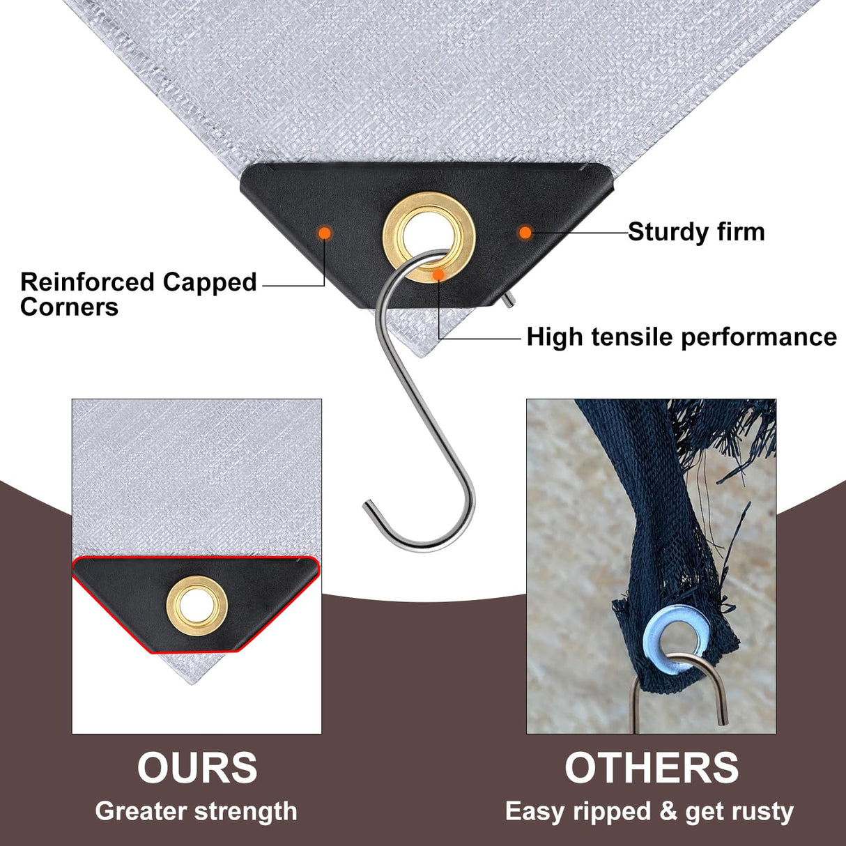 Patiobay Tarp 12x20 Feet, 10 Mil Large Waterproof Tarps Heavy Duty with Grommets Every 23.6", Thick Plastic Tarp, UV Resistant Tear&Fade Resistant, Reinforced Edges for Outdoor Pool Camp Tent