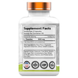 L-Theanine 500 mg Per Serving - 180 Capsules | Keep Calm, Cool, Collected, Alert, & Focused | L-Theanine Supplement May Support Mood, Brain, & Cognitive Function* | Non-GMO, Made in The USA!