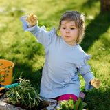 FEISHDEK Kids Leather Gardening Gloves, Toddler Work Gloves, Perfect for Children Gardening for Kids Age 2-12 (Yellow - 1 Pairs, X-Large (8-12 Years Old))