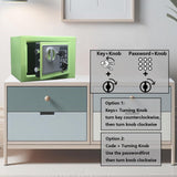 Yuanshikj Electronic Deluxe Digital Security Safe Box Key Keypad Lock Home Office Hotel Business Jewelry Gun Cash Use Storage money (LIGHT GREEN)