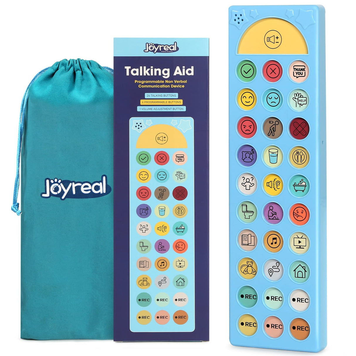 AAC Device for Autism, Joyreal Non Verbal Communication Tools for Speech Therapy & Stroke Rehab. Autism Talking Aids with 6 Programmable Buttons & Adjustable Volume, Autism Toys for Kids and Adults