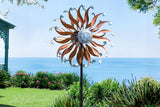 LimeHill Wind Spinners Outdoor Metal Large Wind Spinners for Yard and Garden, Kinetic Wind Sculptures & Spinners with Stake for Family (24" W x 84" H)