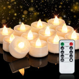 Homemory 12-Pack Remote Flameless LED Battery Tea Light Candles, 400+Hrs