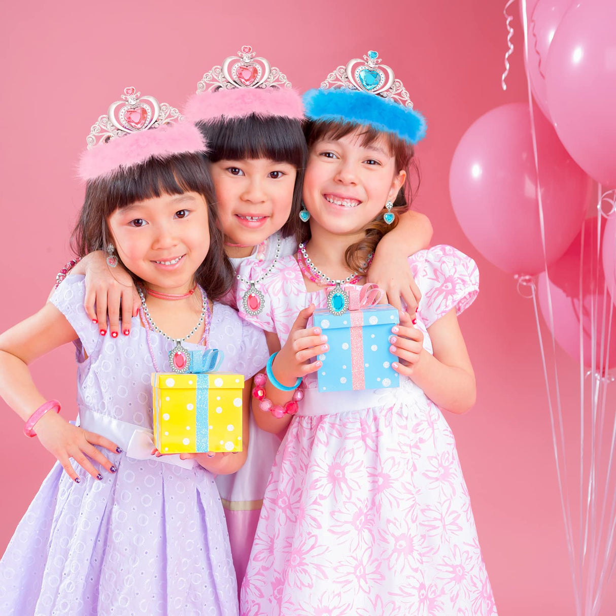 Fedio Princess Dress Up Shoes Set Little Girls Role Play Shoes Pretend Princess Gift Toy Set with 3 Pairs of Shoes,Princess Cape,Crown Tiaras,Unicorn Purse for Girls Aged 3,4,5,6 Birthday Christmas