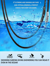 FaithHeart Braided Leather Necklace Cord with Stainless Steel Snap Clasp
