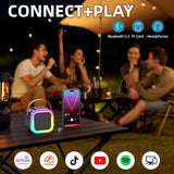 Kinglucky Mini Karaoke Machine for Kids, 2025 TOP Birthday Gifts Ideas for 3-12 Year Old Girls, Christmas Party Gifts Kids' Personal Video Players Accessories with 2 Wireless Microphones - Black