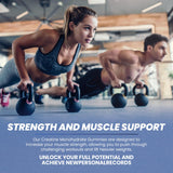 Creatine Chewable Gummies - 2000mg Creatine Monohydrate Tablet Chews, Easy Digesting, Fast Absorbing Chews for Men and Women, Build Muscle, Improve Recovery, Strength, and Endurance 60Count