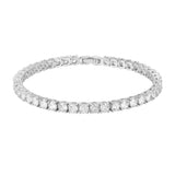 PAVOI 14K Gold Plated Cubic Zirconia Classic Tennis Bracelet | White Gold Bracelets for Women | 4mm CZ, 7 Inches
