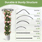 Garden Trellis for Climbing Plants Outdoor,84.6" Tall Umbrella Trellis