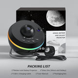Ainael Galaxy Projector, Star Projector Home Planetarium Space Ceiling Starry Sky Night Light with Light Strip, Meteor and Galaxy Projector for Kid Adult Bedroom Christmas Gift