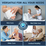 100 XL Body Wipes for Adults Ultra Thick Bathing No Rinse - Microwaveable Shower Wipes, Bath Wipes with Moisturizing Aloe Vera and Vitamin E, 7.8” x 8” In - 10 Packs of 10