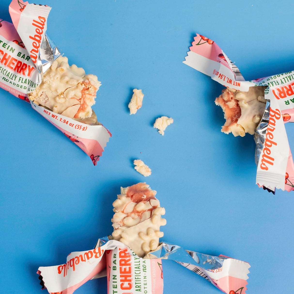 Barebells Protein Bars Wild Cherry - 24 bars (2 Packs of 12) - 1.9oz Bars - Protein Snacks with 20g of High Protein - White Chocolate Protein Bar with 1g of Total Sugars - On The Go Protein Snack & Breakfast Bars