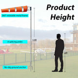 Airport Windsock Pole Kit, 8 in x 36 in Aviation Grade Wind Sock Pole Kit