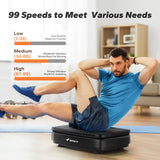 MERACH Vibration Plate Exercise Machine for Women Men With 2 Tension Ropes, LED Display - Workout Equipment for Home