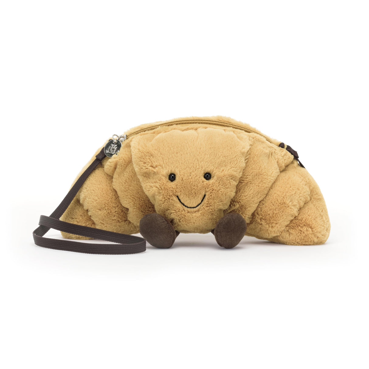 Jellycat Amuseables Croissant Plush Bag, 10.5 inches - Crossbody & Shoulder Purse - Fun & Unique Handbag
