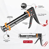 Caulk Gun Kit, Smooth Silicone Caulking Gun and Caulk Remover Tool, Sealant Finishing Tool Grout Scraper for Kitchen Bathroom Window Sink Joint, All in One with Gift Box