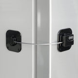 Refrigerator Lock, Heavy Duty Fridge Lock, Combination Lock for Refrigerator Cabinets, Drawers, Safety, Easy Install No Keys Needed (Black-1Pack)