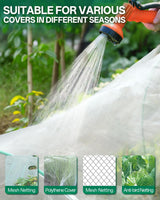 50 PCS Rust-Free Garden Hoops for Raised Beds With Garden Netting Clips