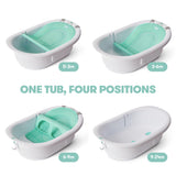 Frida Baby 4-in-1 Grow-with-Me Bathtub for Newborns to Toddler, Plastic, with Removable Seat and Backrest Support - 1 Pack, Green