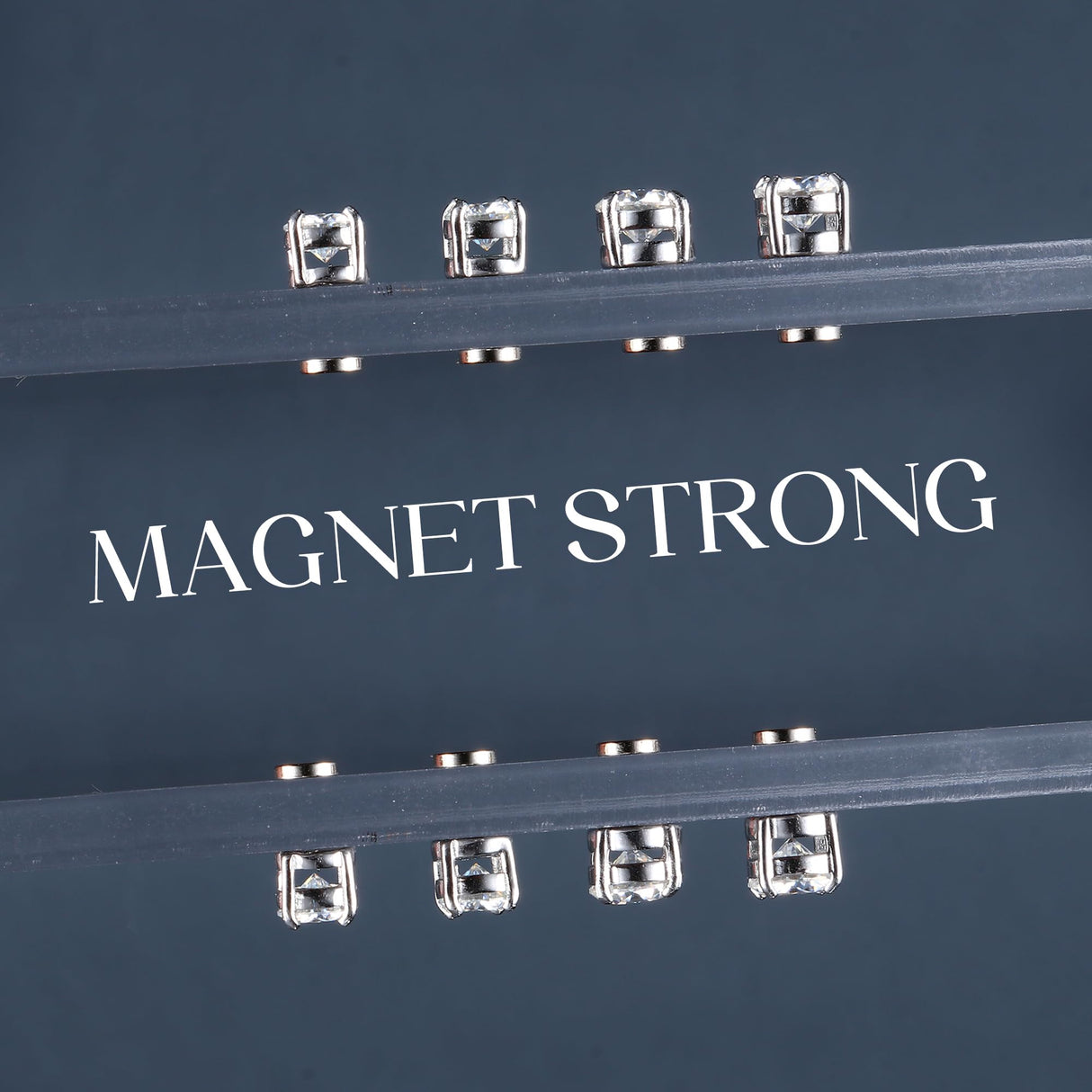 GEMQUEEN Moissanite Magnetic Earrings for Women Men Hypoallergenic 1CT