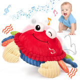hahaland Baby Toys 6+ 12-18 Months - Crawling Musical Dancing Walking Moving Bouncing Learning Crab Tummy Time Toy Sensory Toddler Toys for 1-3 Year Old Christmas Birthday Gifts Stocking Stuffers