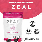 Zurvita - Zeal for Life 30-Day Wellness Bag - Wild Berry Flavor - Daily Nutritional Supplement for Vitality, Immunity, & Overall Wellness - 420 Grams