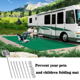 Uitose 14 Count Outdoor Rv Rug Stakes, Stainless Steel Spiral Patio Mats Stakes, Used for Fixing Rugs, Tents, Tarps, and RV Mats，Rv Camping Accessories for Outside,Camper Must Haves