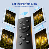 Sikitul 100FT LED Outdoor String Lights with Remote, One Continuous Strand Patio Lights with 35+1 Shatterproof S11 Bulbs, Dimmable 2700K Warm White, Timer & 3 Modes, Low Voltage for Backyard Garden