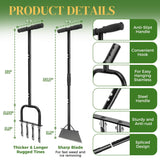 easymake 2-in-1 Lawn Aerator & Weeding Tool Set, SnowShovel - Multifunctional Garden Soil Aerator,Weed Remover, and Snow Shovel for SmallLawns, Tight Corners, and Yard Care