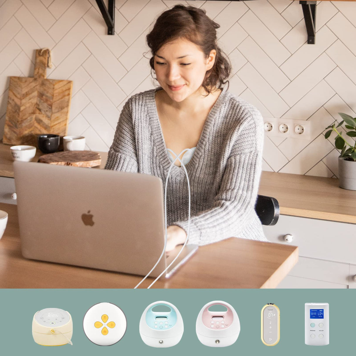 TOVVILD Breast Pump Milk Collection Cup - Compatible with Spectra S1/S2/S9, Not Original Accessories, Replace Breast Pump Kits, 24mm Flange Milk Collector Cup Tubing Parts