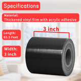 Birllaid Black Window Sealing Tape, Window AC Insulation Tape, 3 Inch x 65 FT Waterproof Blocker for Cold Heat Air, Windproof, No Residue Strong Adhesive