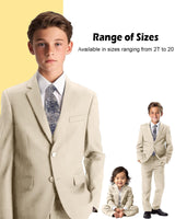Boy Suit for Kids Champagne Slim Fit Wedding Christmas Suits Size 8 Formal Dress Tuxedo Ring Bearer Outfits Boys Casual Clothes