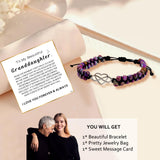 ziella To My Granddaughter/Daughter/Mom-Infinity Forever Love Heart Bracelet,Adjustable Natural Emperor Stone Beaded Bracelet for Women (To Granddaughter)
