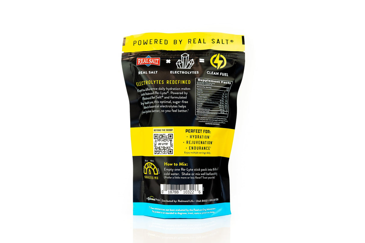 REDMOND Re-Lyte Hydration Electrolyte Powder Mix (Pina Colada), 30 Stick Packs