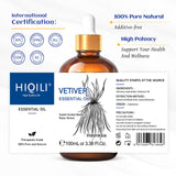 HIQILI 100ML Vetiver Essential Oil, 100% Pure Natural for Diffuser Calm and Relation- 3.38 Fl Oz