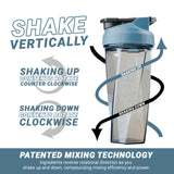 HELIMIX 2.0 Vortex Blender Shaker Bottle Holds upto 28oz | No Blending Ball or Whisk | USA Made | Portable Pre Workout Whey Protein Drink Shaker Cup | Mixes Cocktails Smoothies Shakes | Top Rack Safe
