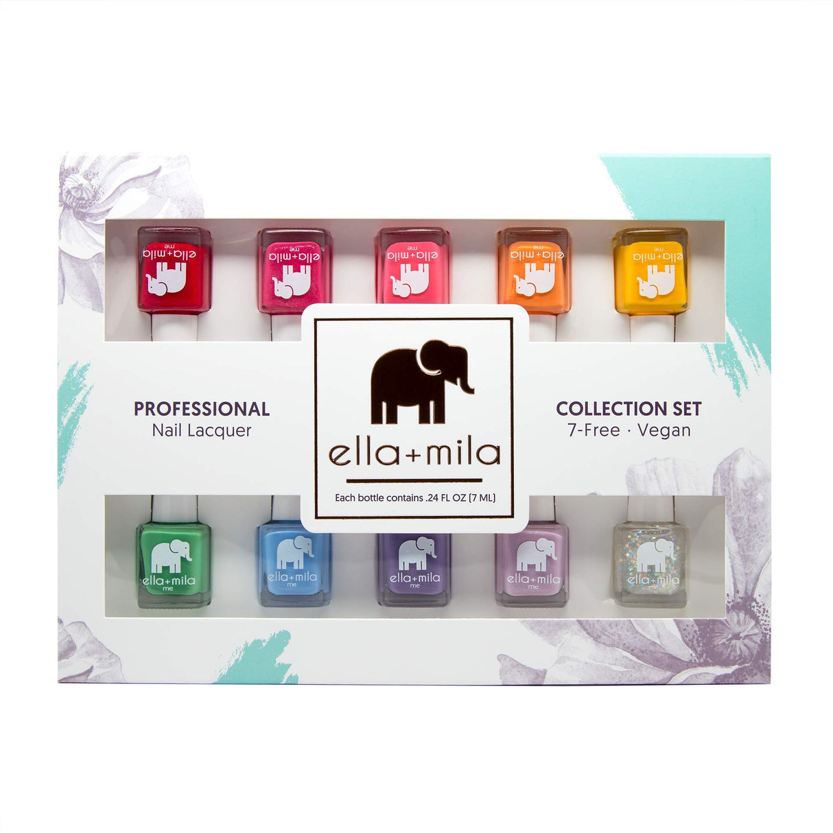 ella+mila Professional Nail Polish Set - Quick Dry Nail Polish - Long-Lasting & Chip Resistant Nail Polish Kit (Me Collection - 10 Pack - 0.24 fl oz each)