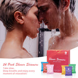 Shower Steamers Aromatherapy Birthday Gifts for Women Men, 24-Pack Stress Relief Organic Shower Bombs with Essential Oil, Stocking Stuffers White Elephant Christmas Gifts for Mom Wife Friends